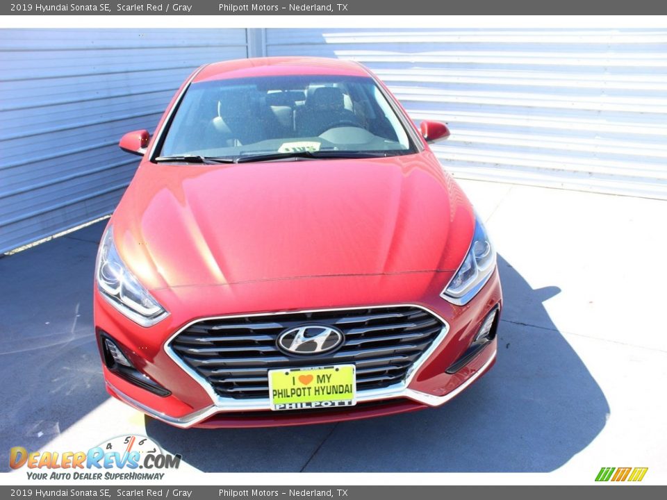 2019 Hyundai Sonata SE Scarlet Red / Gray Photo #3