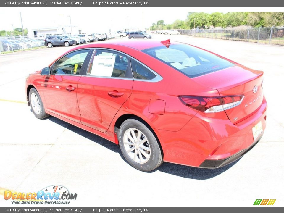 2019 Hyundai Sonata SE Scarlet Red / Gray Photo #6
