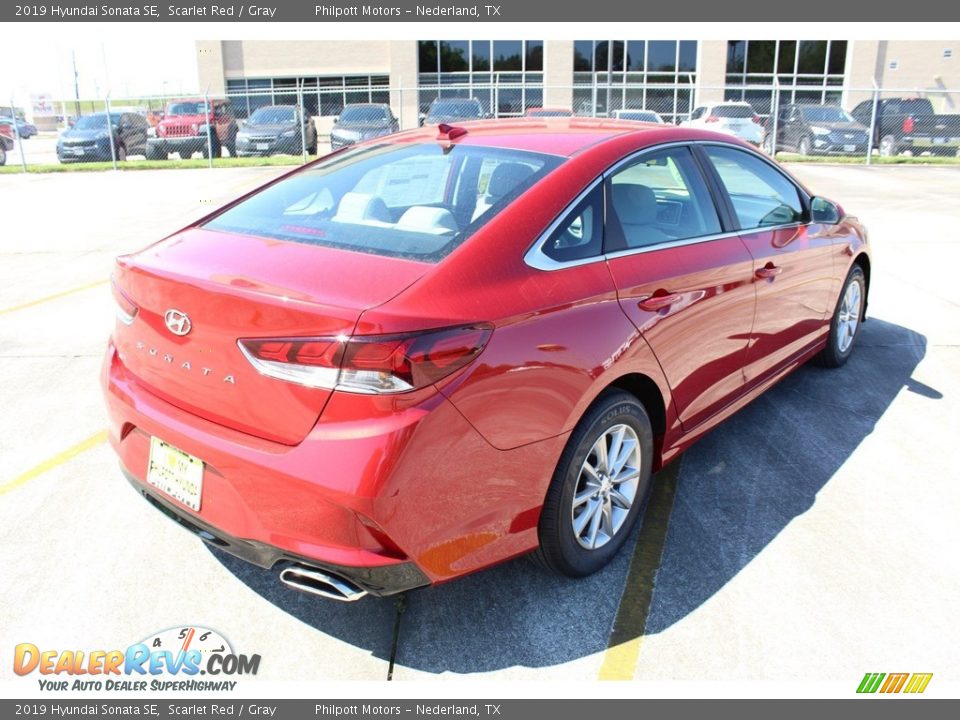 2019 Hyundai Sonata SE Scarlet Red / Gray Photo #8