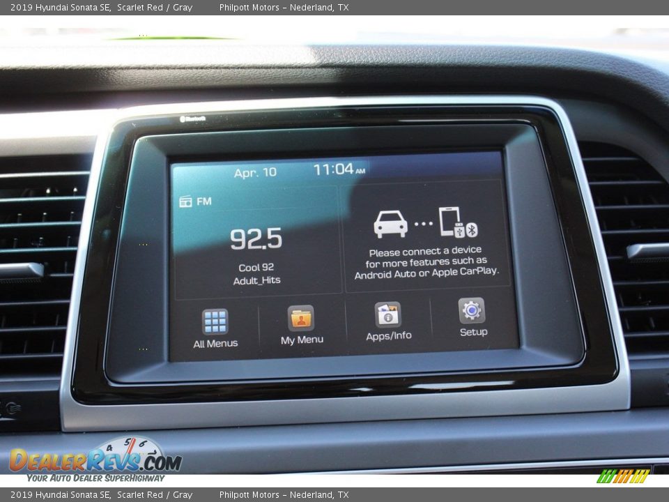 2019 Hyundai Sonata SE Scarlet Red / Gray Photo #11