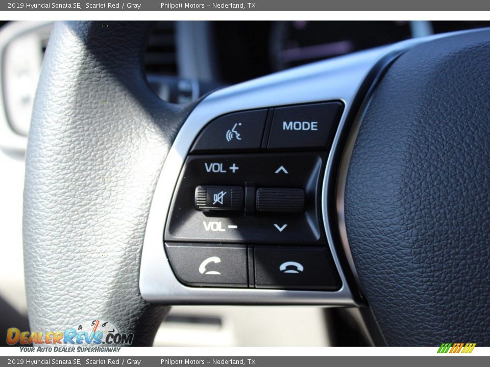 2019 Hyundai Sonata SE Scarlet Red / Gray Photo #13