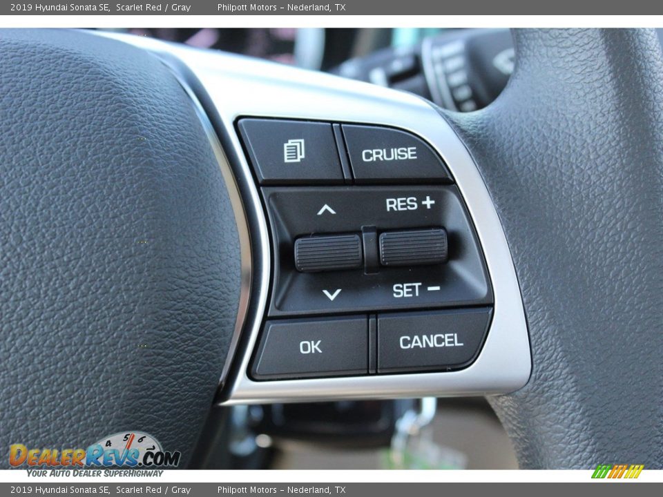 2019 Hyundai Sonata SE Scarlet Red / Gray Photo #14