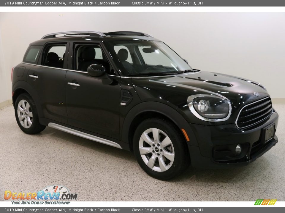 2019 Mini Countryman Cooper All4 Midnight Black / Carbon Black Photo #1