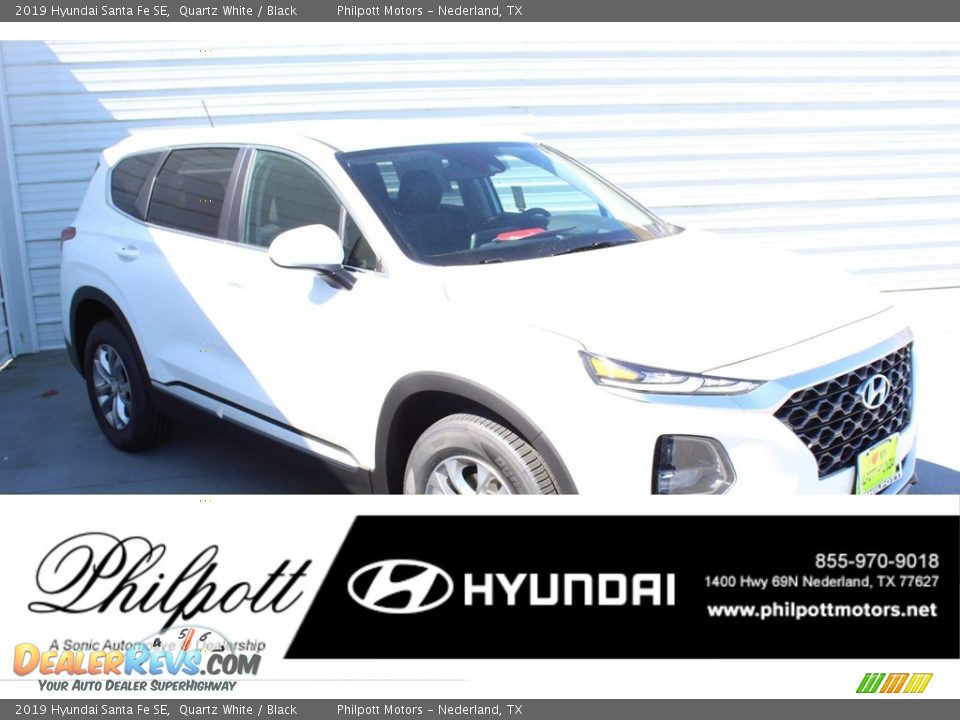 2019 Hyundai Santa Fe SE Quartz White / Black Photo #1