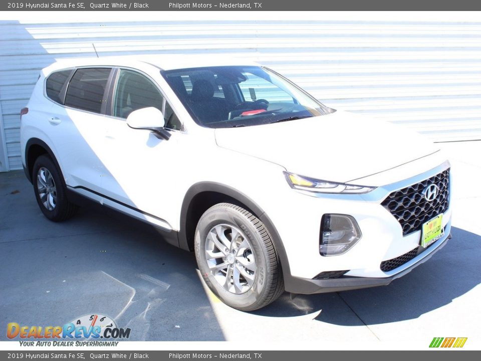 2019 Hyundai Santa Fe SE Quartz White / Black Photo #2