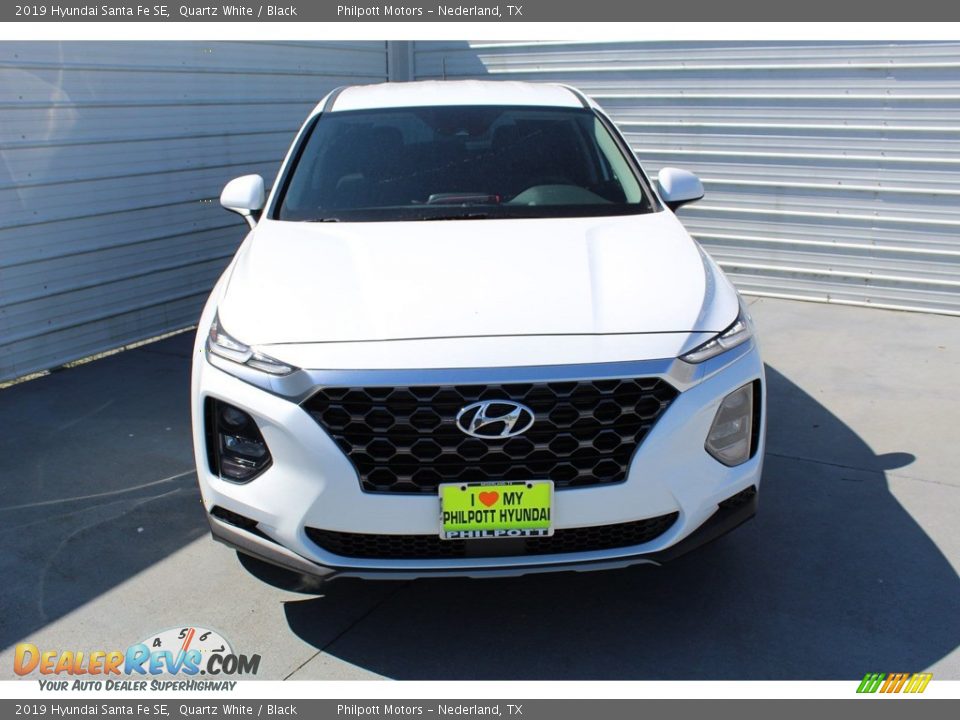 2019 Hyundai Santa Fe SE Quartz White / Black Photo #3