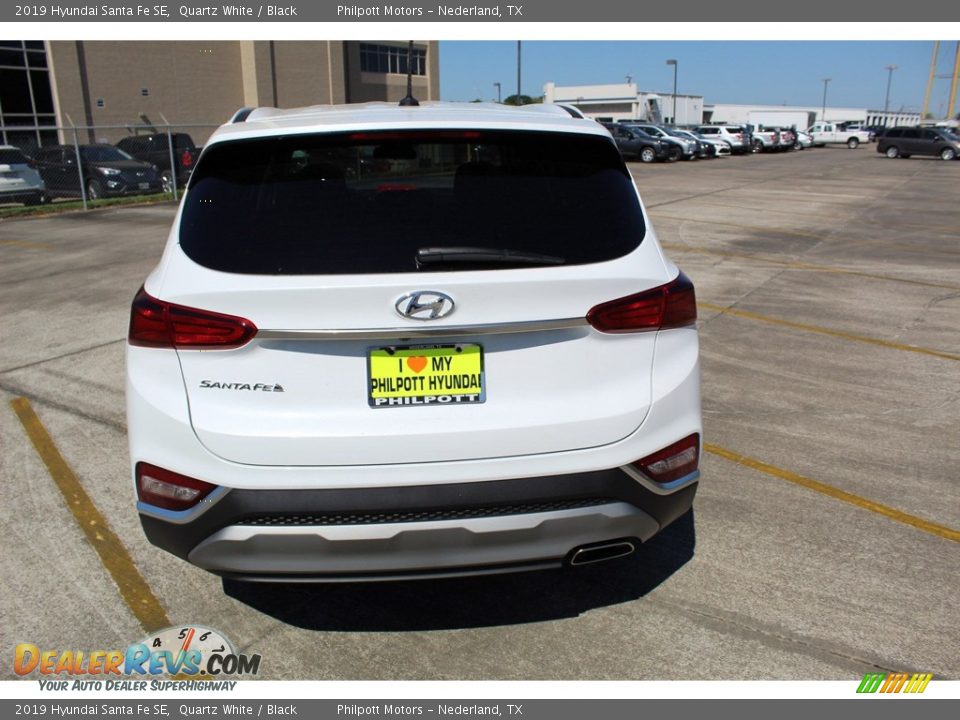 2019 Hyundai Santa Fe SE Quartz White / Black Photo #7