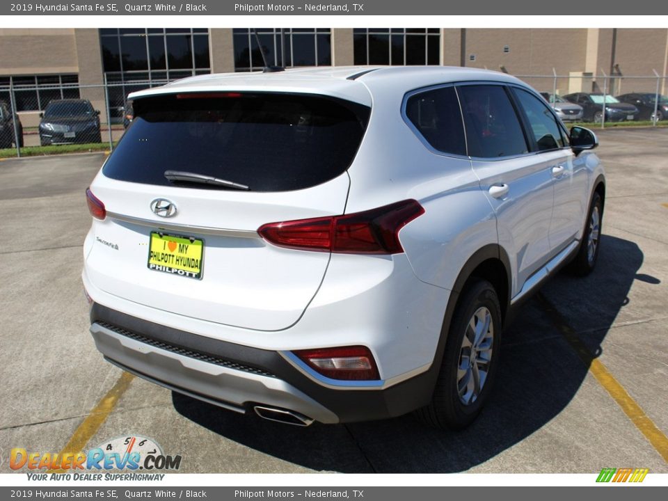 2019 Hyundai Santa Fe SE Quartz White / Black Photo #8