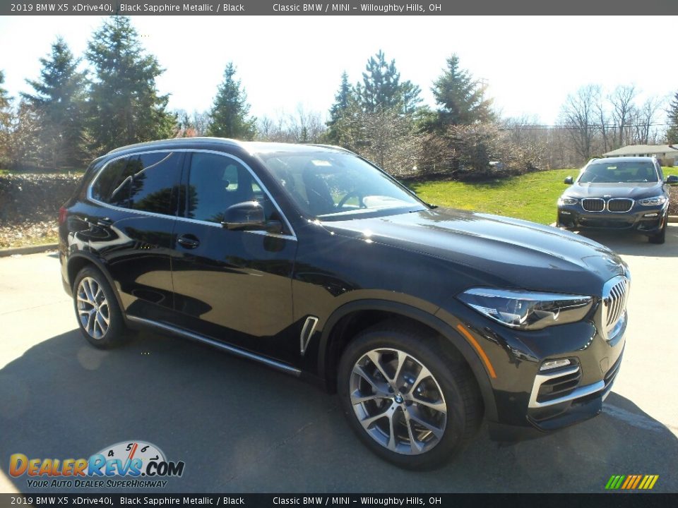 2019 BMW X5 xDrive40i Black Sapphire Metallic / Black Photo #1