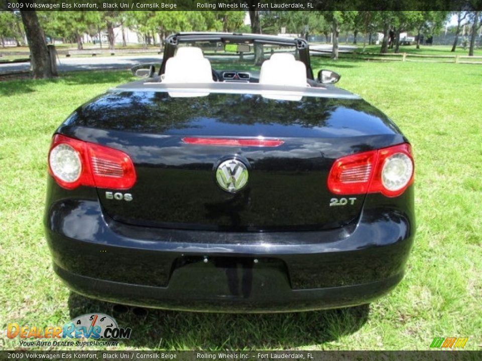 2009 Volkswagen Eos Komfort Black Uni / Cornsilk Beige Photo #3