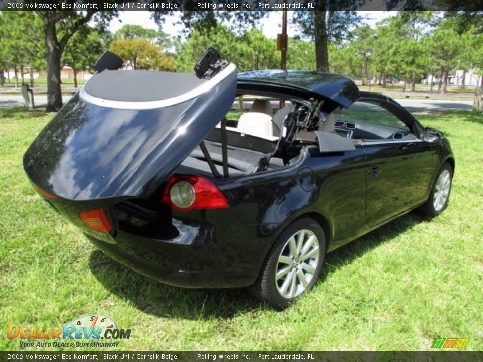 2009 Volkswagen Eos Komfort Black Uni / Cornsilk Beige Photo #5