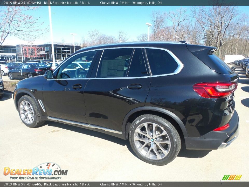 2019 BMW X5 xDrive40i Black Sapphire Metallic / Black Photo #5
