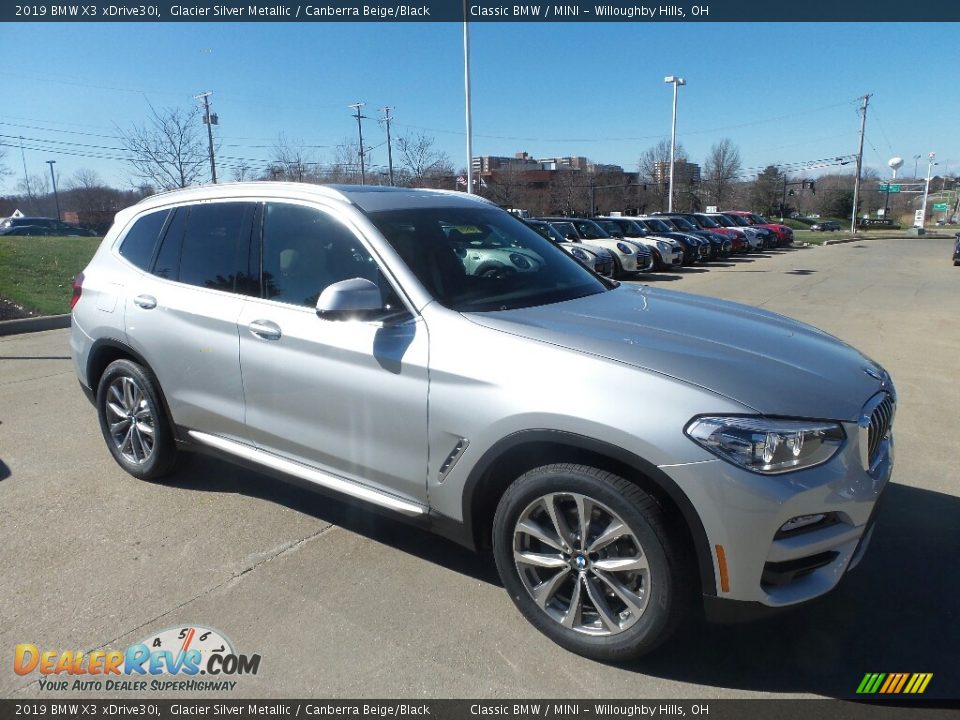 2019 BMW X3 xDrive30i Glacier Silver Metallic / Canberra Beige/Black Photo #1