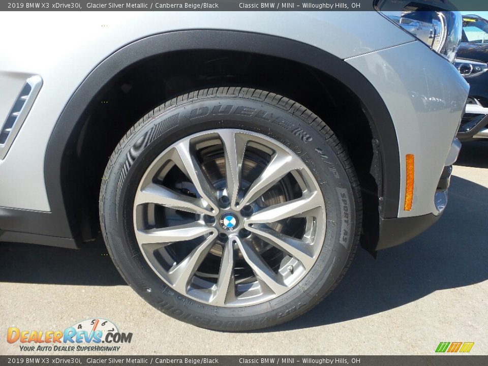 2019 BMW X3 xDrive30i Glacier Silver Metallic / Canberra Beige/Black Photo #2