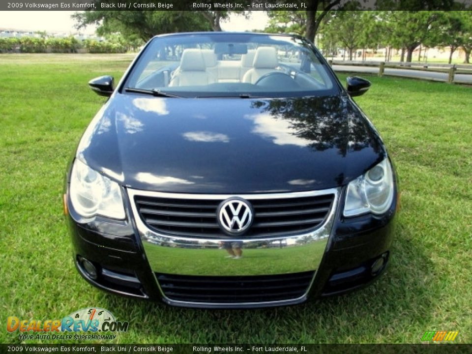 2009 Volkswagen Eos Komfort Black Uni / Cornsilk Beige Photo #11
