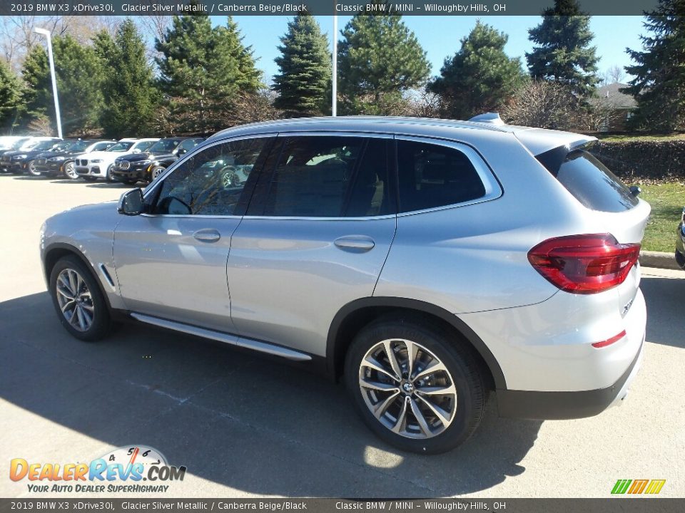 2019 BMW X3 xDrive30i Glacier Silver Metallic / Canberra Beige/Black Photo #5