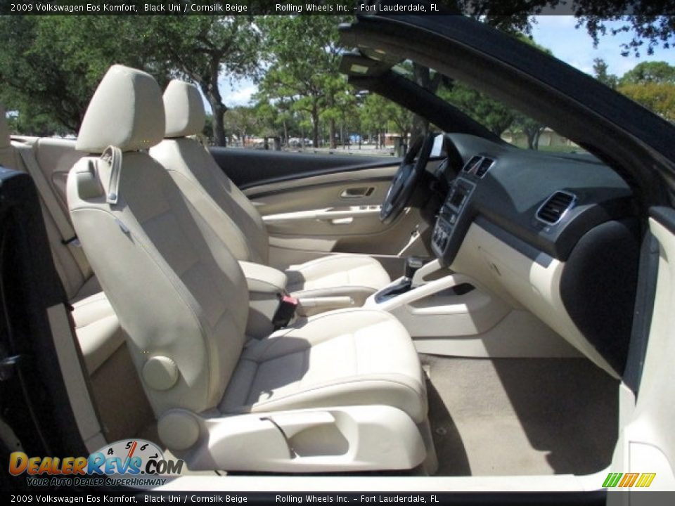 2009 Volkswagen Eos Komfort Black Uni / Cornsilk Beige Photo #16