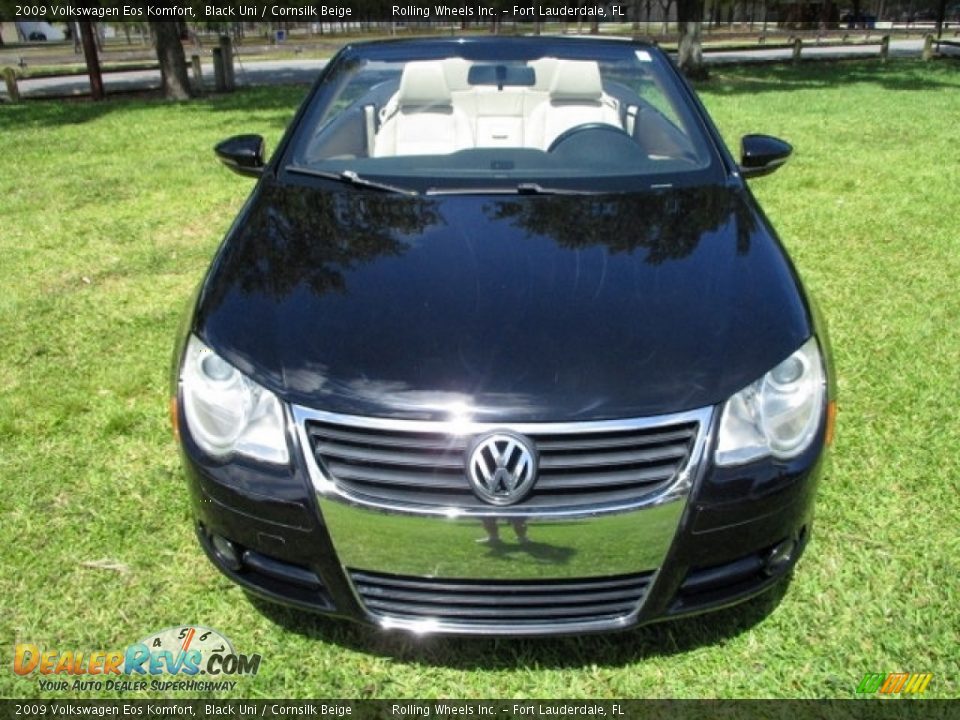 2009 Volkswagen Eos Komfort Black Uni / Cornsilk Beige Photo #17