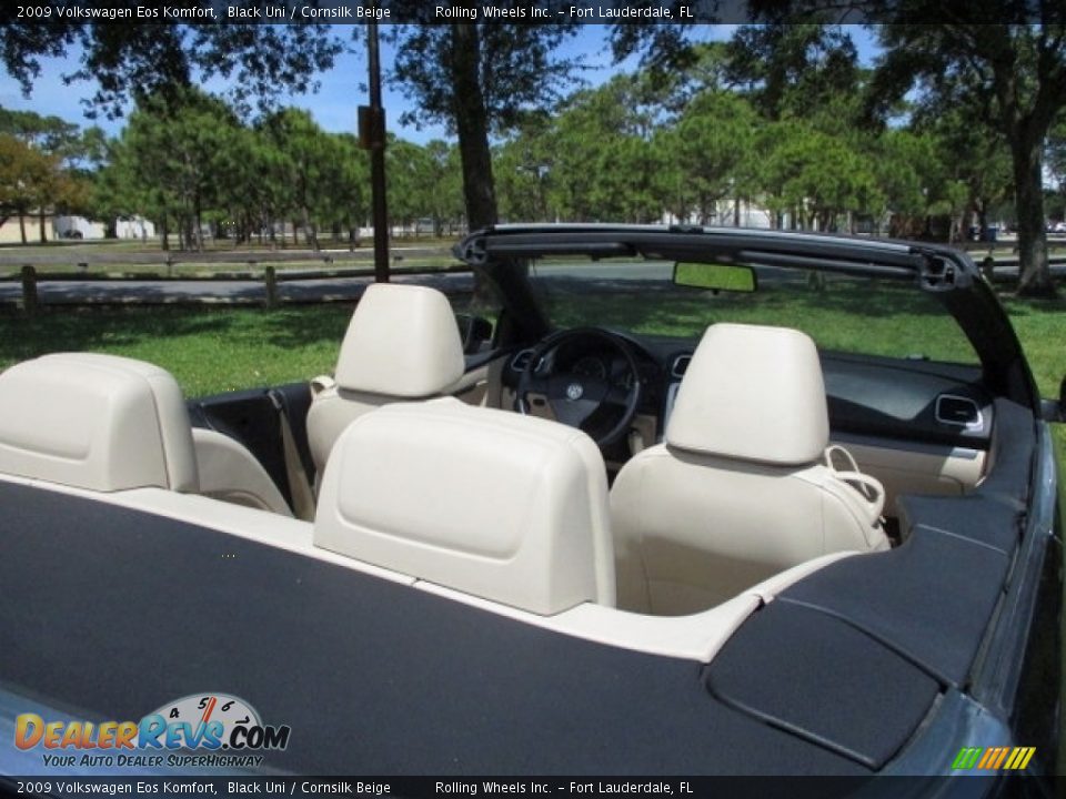2009 Volkswagen Eos Komfort Black Uni / Cornsilk Beige Photo #18