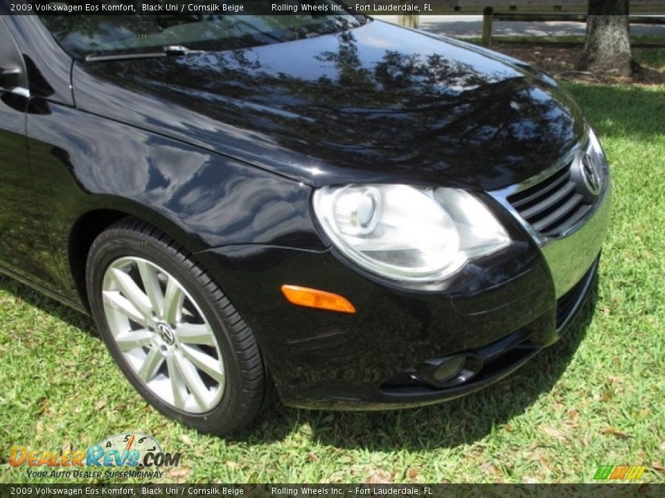 2009 Volkswagen Eos Komfort Black Uni / Cornsilk Beige Photo #20