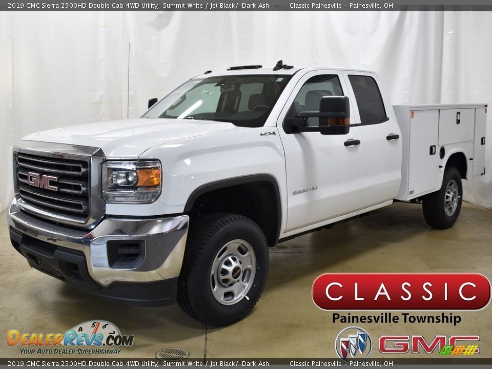 2019 GMC Sierra 2500HD Double Cab 4WD Utility Summit White / Jet Black/­Dark Ash Photo #1