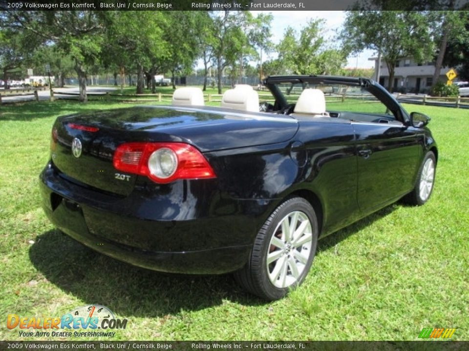 2009 Volkswagen Eos Komfort Black Uni / Cornsilk Beige Photo #24
