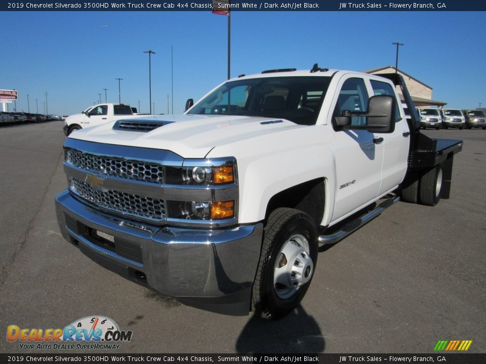 2019 Chevrolet Silverado 3500HD Work Truck Crew Cab 4x4 Chassis Summit White / Dark Ash/Jet Black Photo #1