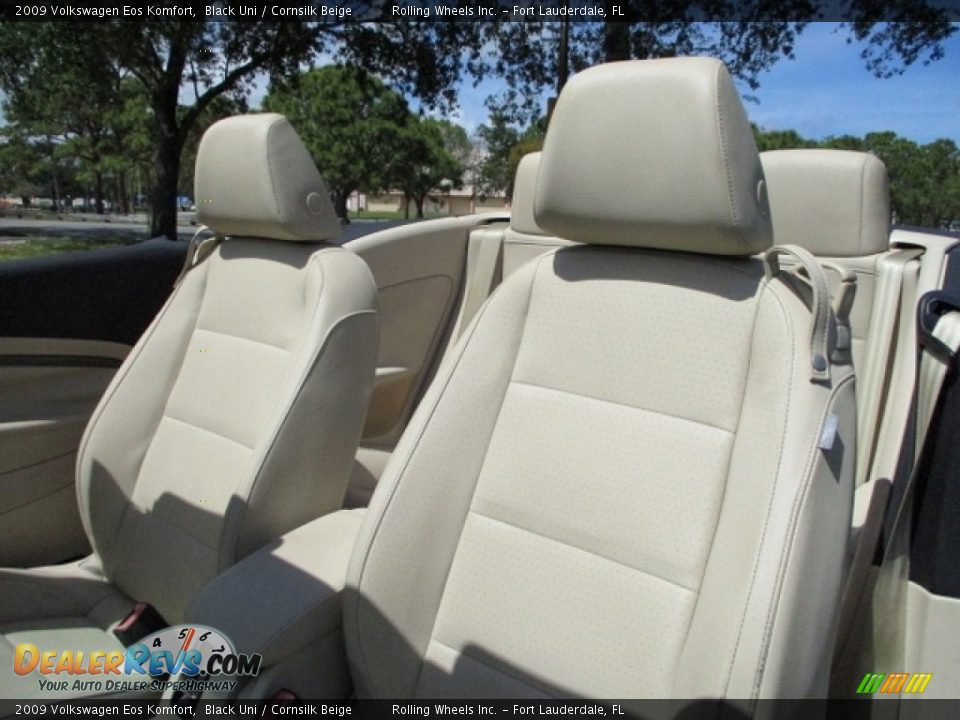 2009 Volkswagen Eos Komfort Black Uni / Cornsilk Beige Photo #25