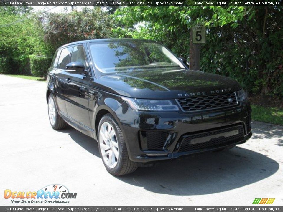 2019 Land Rover Range Rover Sport Supercharged Dynamic Santorini Black Metallic / Espresso/Almond Photo #2