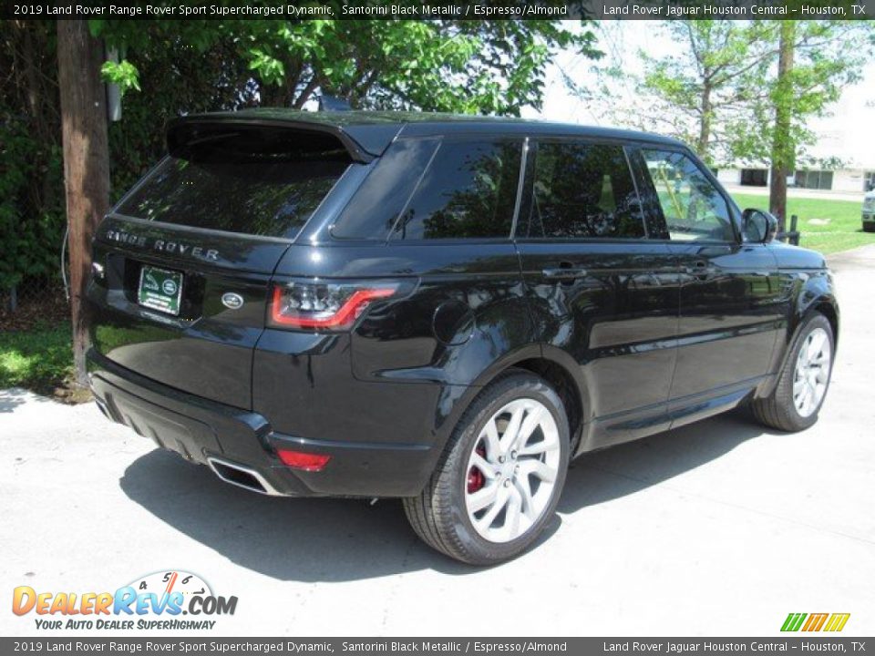 2019 Land Rover Range Rover Sport Supercharged Dynamic Santorini Black Metallic / Espresso/Almond Photo #7