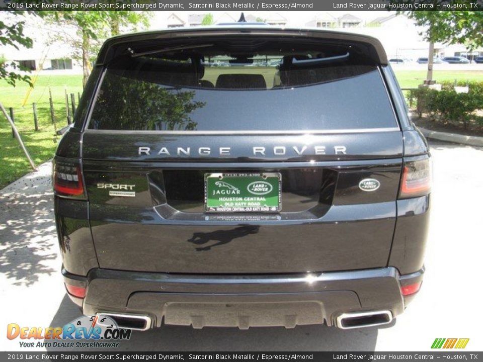 2019 Land Rover Range Rover Sport Supercharged Dynamic Santorini Black Metallic / Espresso/Almond Photo #8