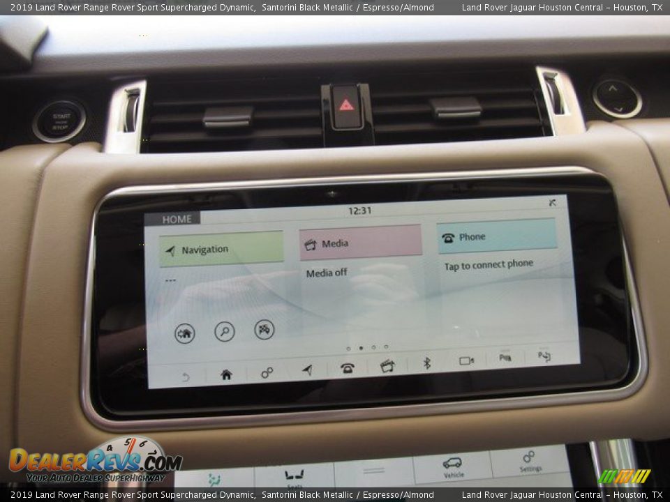 2019 Land Rover Range Rover Sport Supercharged Dynamic Santorini Black Metallic / Espresso/Almond Photo #30