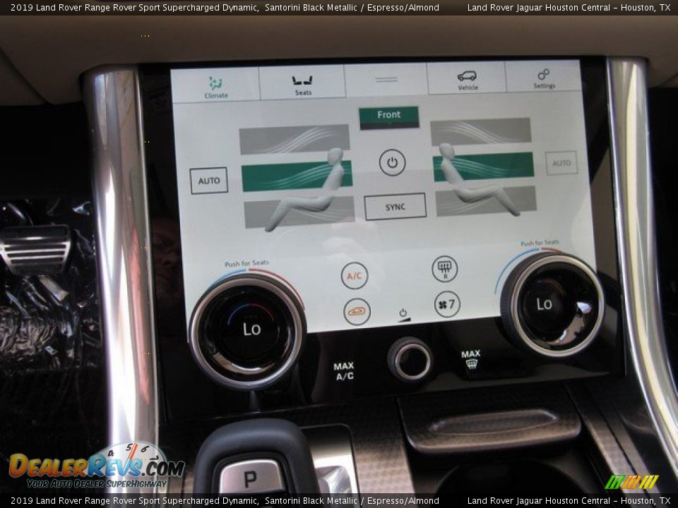 2019 Land Rover Range Rover Sport Supercharged Dynamic Santorini Black Metallic / Espresso/Almond Photo #35