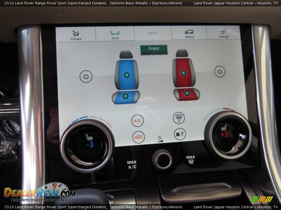 2019 Land Rover Range Rover Sport Supercharged Dynamic Santorini Black Metallic / Espresso/Almond Photo #36