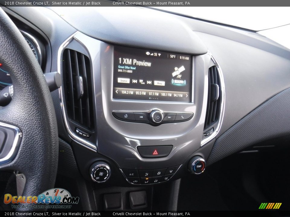 2018 Chevrolet Cruze LT Silver Ice Metallic / Jet Black Photo #17