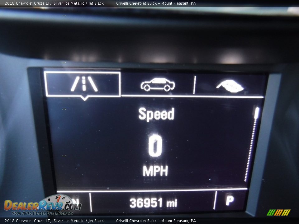 2018 Chevrolet Cruze LT Silver Ice Metallic / Jet Black Photo #35