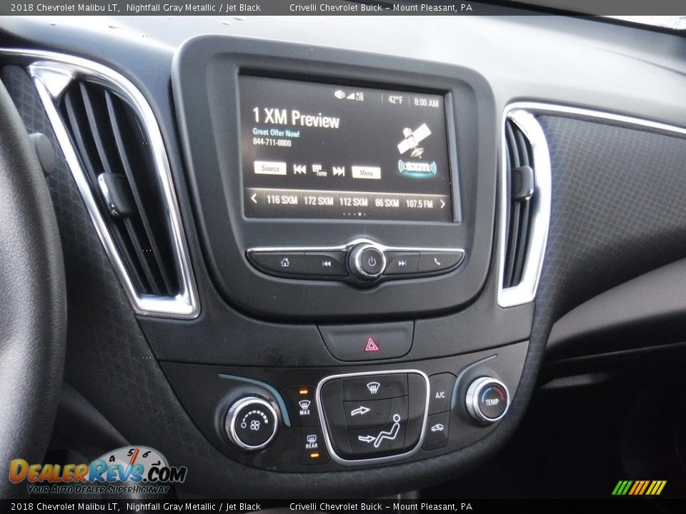 2018 Chevrolet Malibu LT Nightfall Gray Metallic / Jet Black Photo #15