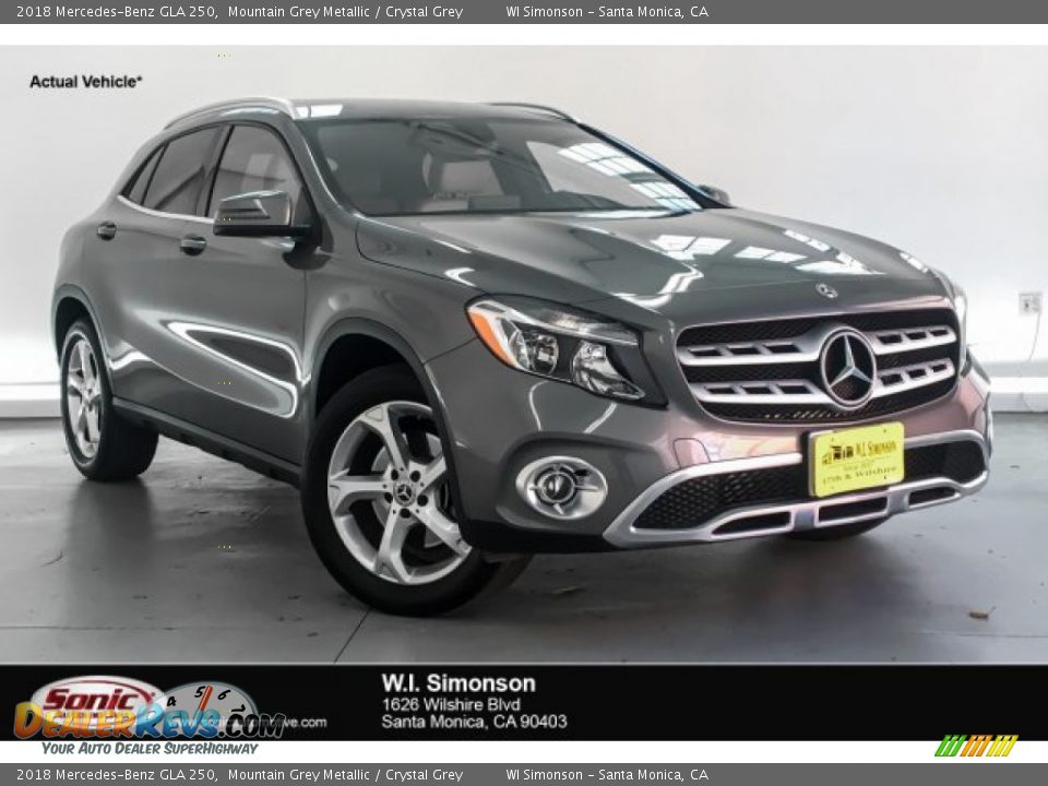 2018 Mercedes-Benz GLA 250 Mountain Grey Metallic / Crystal Grey Photo #1