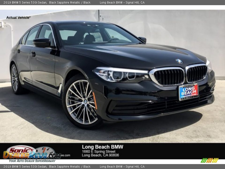 2019 BMW 5 Series 530i Sedan Black Sapphire Metallic / Black Photo #1
