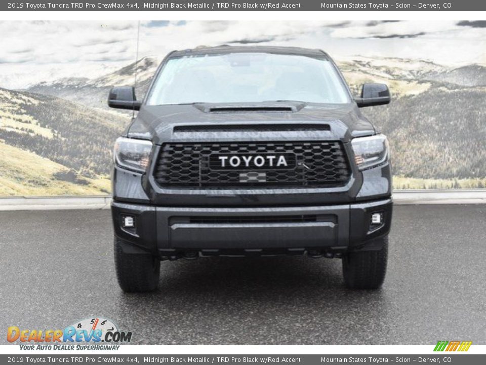 2019 Toyota Tundra TRD Pro CrewMax 4x4 Midnight Black Metallic / TRD Pro Black w/Red Accent Photo #2