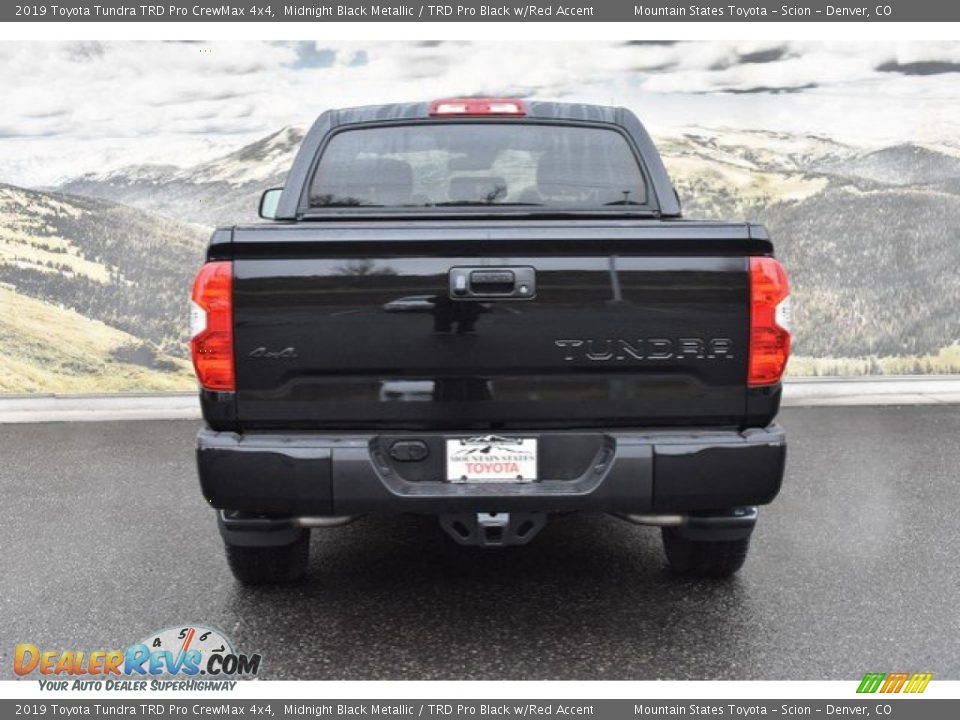 2019 Toyota Tundra TRD Pro CrewMax 4x4 Midnight Black Metallic / TRD Pro Black w/Red Accent Photo #4