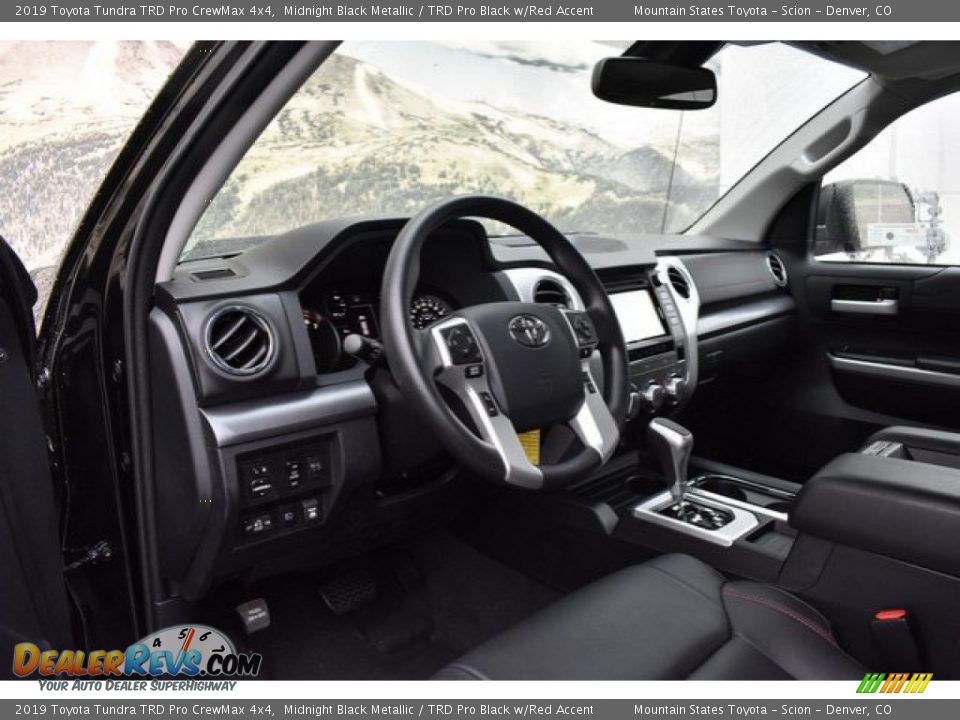 2019 Toyota Tundra TRD Pro CrewMax 4x4 Midnight Black Metallic / TRD Pro Black w/Red Accent Photo #5