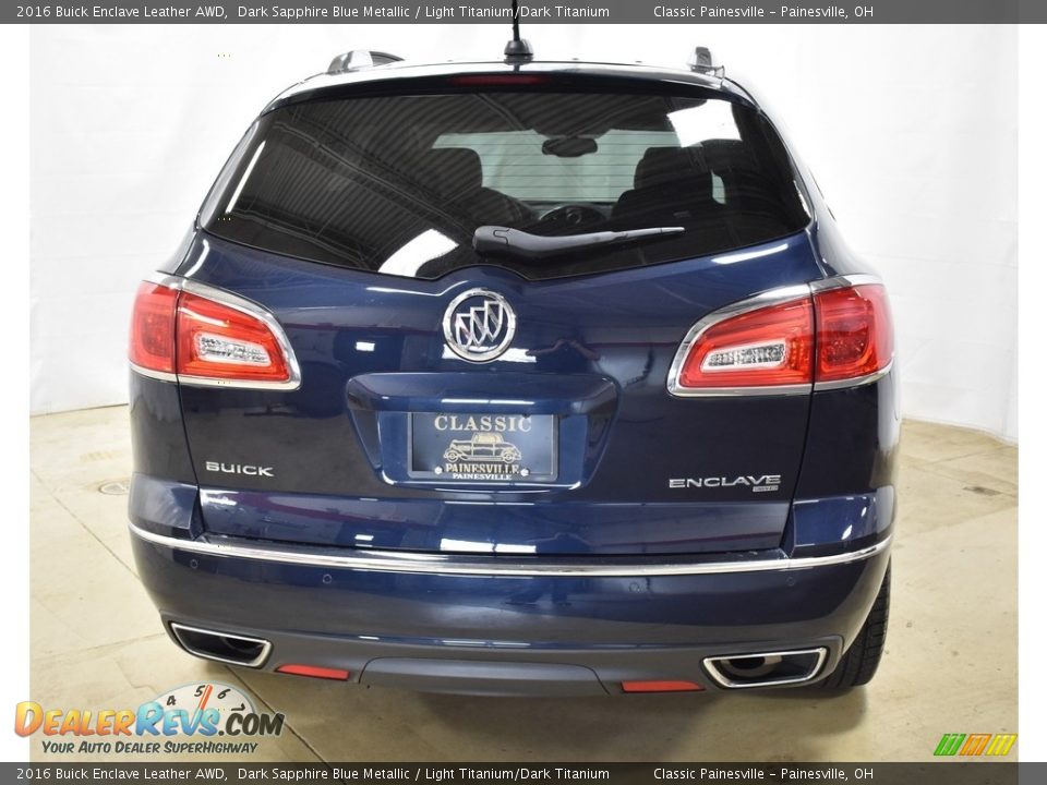 2016 Buick Enclave Leather AWD Dark Sapphire Blue Metallic / Light Titanium/Dark Titanium Photo #3