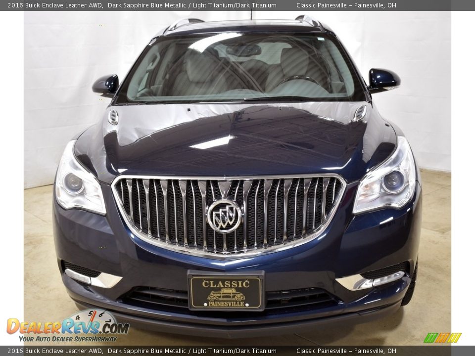 2016 Buick Enclave Leather AWD Dark Sapphire Blue Metallic / Light Titanium/Dark Titanium Photo #4