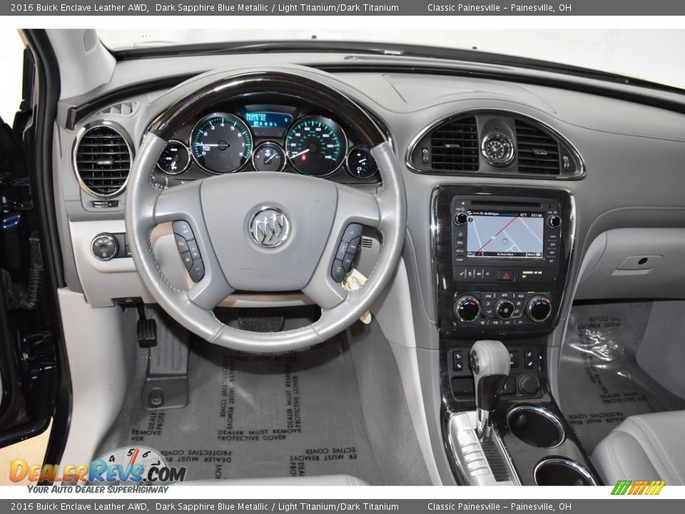 2016 Buick Enclave Leather AWD Dark Sapphire Blue Metallic / Light Titanium/Dark Titanium Photo #13