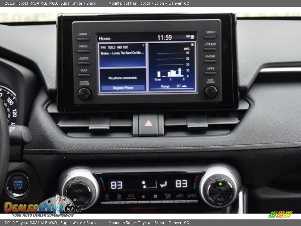 2019 Toyota RAV4 XLE AWD Super White / Black Photo #9