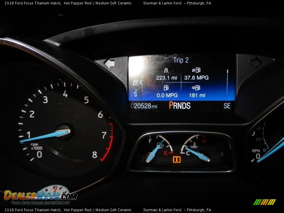 2018 Ford Focus Titanium Hatch Hot Pepper Red / Medium Soft Ceramic Photo #23