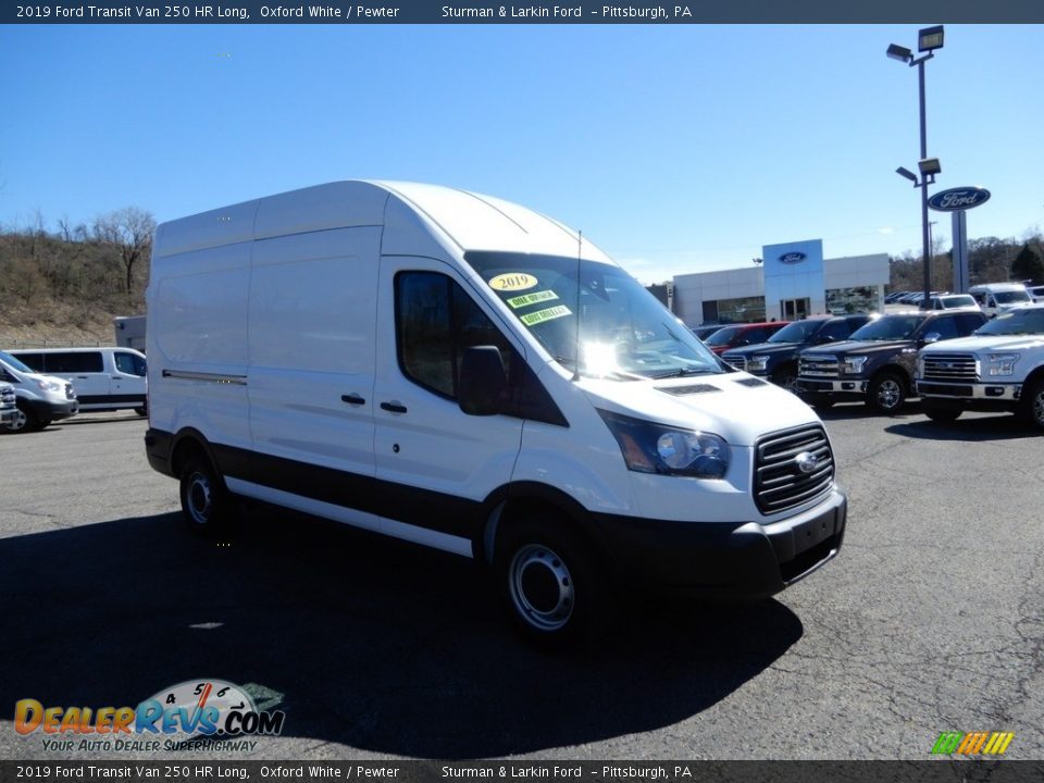Front 3/4 View of 2019 Ford Transit Van 250 HR Long Photo #1