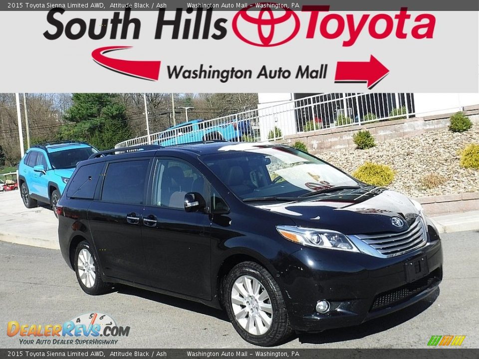 2015 Toyota Sienna Limited AWD Attitude Black / Ash Photo #1