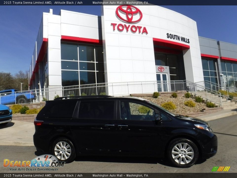 2015 Toyota Sienna Limited AWD Attitude Black / Ash Photo #2